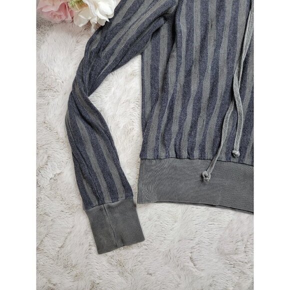 People Of Leisure Stripe Drawstring Long Sleeve Hoodie Size S - Picture 7 of 12